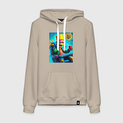 Женская толстовка-худи Барт Симпсон владелец биткоина