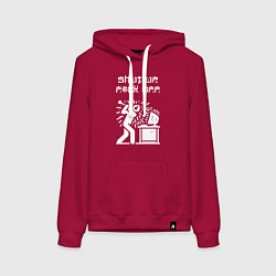 Женская толстовка-худи Осторожно злой геймер - нецензурная лексика