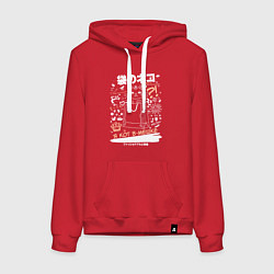 Женская толстовка-худи MoMo - кот в мешке темный