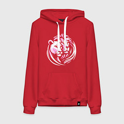 Женская толстовка-худи Львиная пара