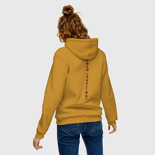 Женская толстовка-худи Solo Leveling Lord Glitch / Горчичный – фото 4