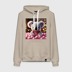 Женская толстовка-худи Игрушечная коала и надпись: зато я очень красивый