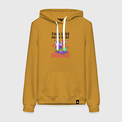 Женская толстовка-худи Веселый диск,меньше говори больше музыки