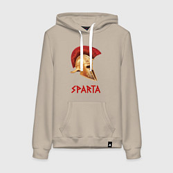 Женская толстовка-худи Спарта: шлем гоплита