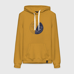 Женская толстовка-худи Солнце луна