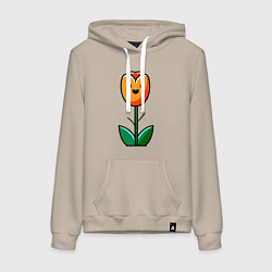 Женская толстовка-худи Веселый тюльпан