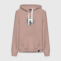 Женская толстовка-худи Гребни ворона