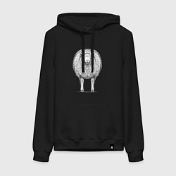 Женская толстовка-худи Белая овечка анфас