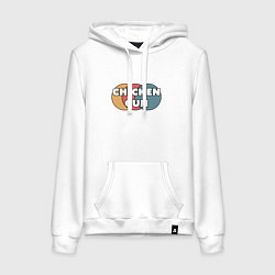 Женская толстовка-худи Chicken gun круги