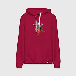 Женская толстовка-худи Иллюстрация джокера с карт