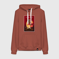 Женская толстовка-худи Фламяуко: танцующая кошка