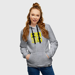 Толстовка-худи хлопковая женская Solo leveling The best hunting team, цвет: меланж — фото 2