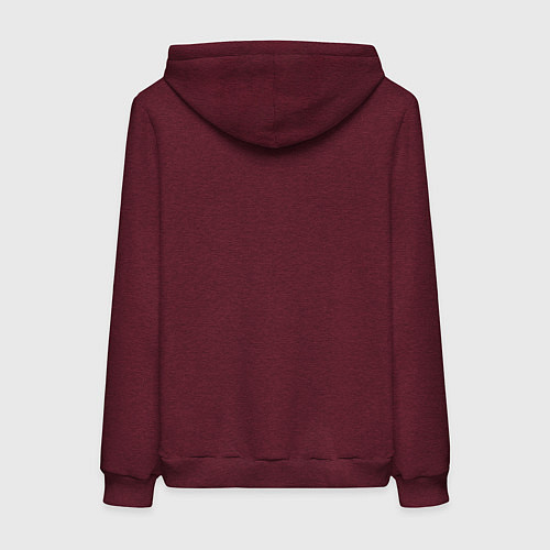 Женская толстовка-худи Живу по своим правилам - крестики нолики / Меланж-бордовый – фото 2