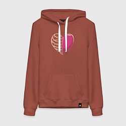 Женская толстовка-худи Сердце в груди