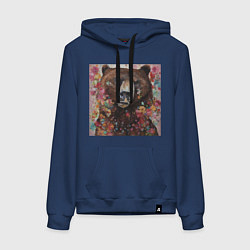 Женская толстовка-худи Яркий медведь