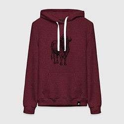 Женская толстовка-худи Новогодний бык