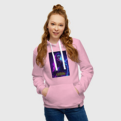 Толстовка-худи хлопковая женская League of Legends Kaisa Kda, цвет: светло-розовый — фото 2