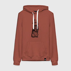 Женская толстовка-худи Заяц Новый год