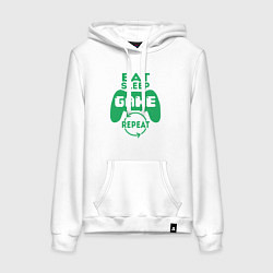 Женская толстовка-худи Есть спать игры