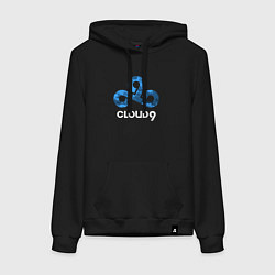 Женская толстовка-худи Cloud9 - blue cloud logo