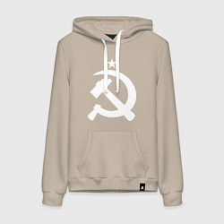 Женская толстовка-худи Белый серп и молот