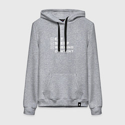 Женская толстовка-худи Есть спать Cantent Warning