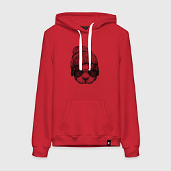 Женская толстовка-худи Кролик-хипстер