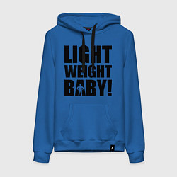 Толстовка-худи хлопковая женская Light weight baby, цвет: синий