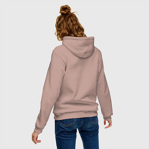 Женская толстовка-худи Juliana never alone - motto / Пыльно-розовый – фото 4