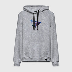 Женская толстовка-худи Голубь с ночным городом внутри