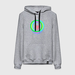 Женская толстовка-худи Кольца окружностей с треугольником