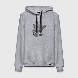 Женская толстовка-худи Узорный жираф