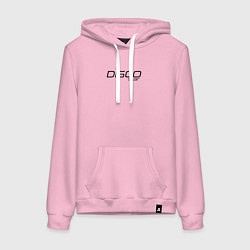 Толстовка-худи хлопковая женская Disco star in black, цвет: светло-розовый