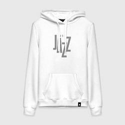 Женская толстовка-худи Просто джаз типографика