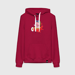 Женская толстовка-худи Поросёнок авиатор