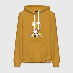 Женская толстовка-худи Клинок, рассекающий демонов боящийся Зеницу