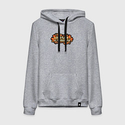Толстовка-худи хлопковая женская Карнавал в Бразилии, цвет: меланж