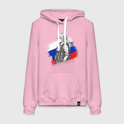 Женская толстовка-худи Аниме девушка на фоне триколора