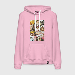 Женская толстовка-худи Ван-Пис Луффи Монки Д коллаж