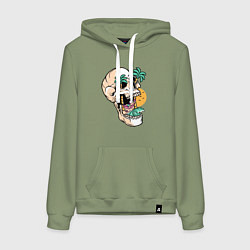 Женская толстовка-худи Лето в черепе