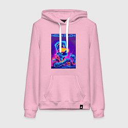 Женская толстовка-худи Bart Simpson - neon fantasy ai art