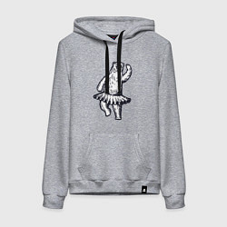 Женская толстовка-худи Мишка балерина