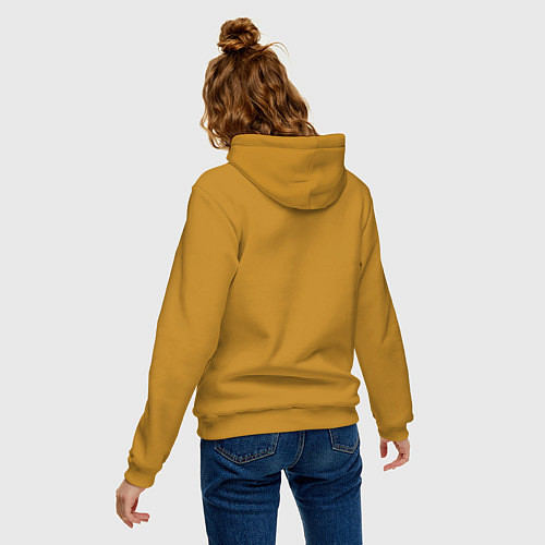 Женская толстовка-худи Краски самурая / Горчичный – фото 4