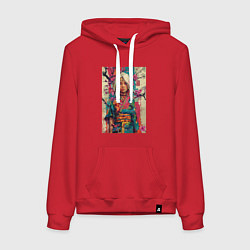 Женская толстовка-худи Белокурая индейская девушка в японском кимоно - жи