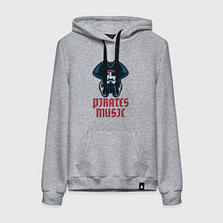 Женская толстовка-худи Пиратская музыка