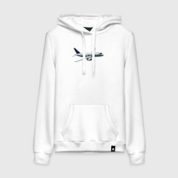 Женская толстовка-худи Опытный самолет SJ-100 ВС 95005