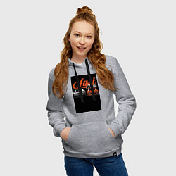 Толстовка-худи хлопковая женская Форсаж последний заезд, цвет: меланж — фото 2