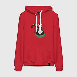 Женская толстовка-худи Узбагойся лемур мадагаскарский и надпись