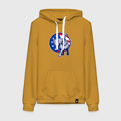 Женская толстовка-худи USA elephant