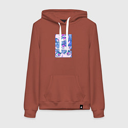 Женская толстовка-худи Тандзиро Незуко и Зеницу Клинок рассекающий демоно